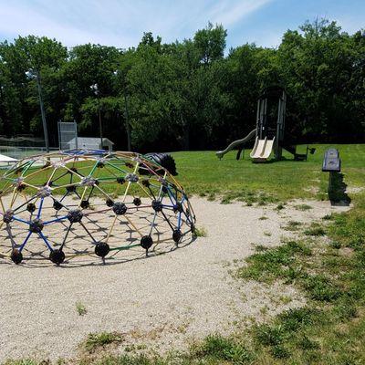 simple playground without minimal landscaping