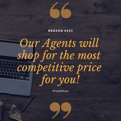 This is a fact!! Our agents will take the necessary time to make sure you are getting the best price!!