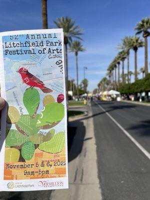 Brochure with festival in view