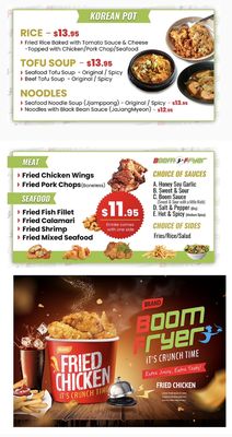 Boom Fryer Menu