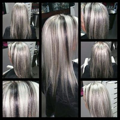 Icy Platinum Blonde with Dark. After Results