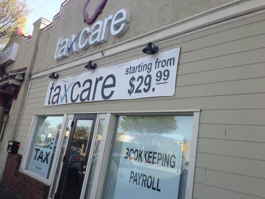 Tax Care Store Front, Fremont, CA.