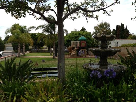 In back of church you will find this quite place to meditate during the week. By ggarcia