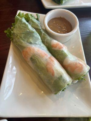 Beef shrimp spring rolls