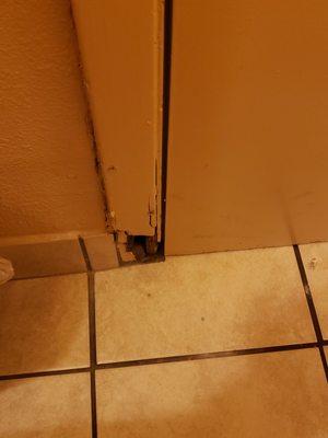 Hole in bathroom floor