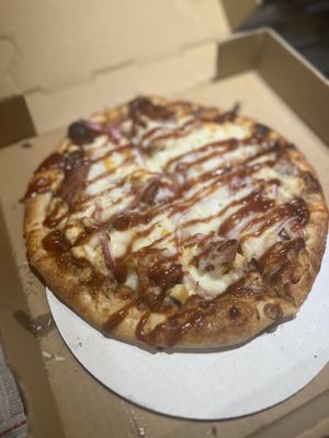 6-inch -- made my own BBQ Chicken Pizza