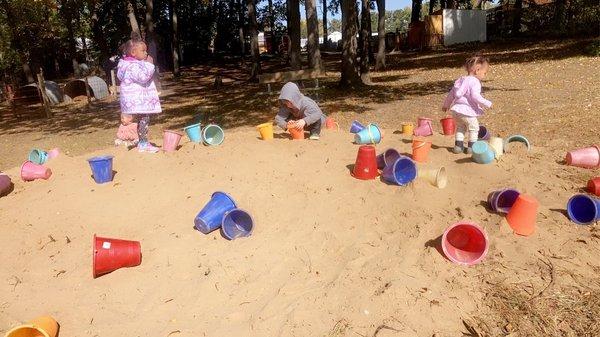 Sand pile play area