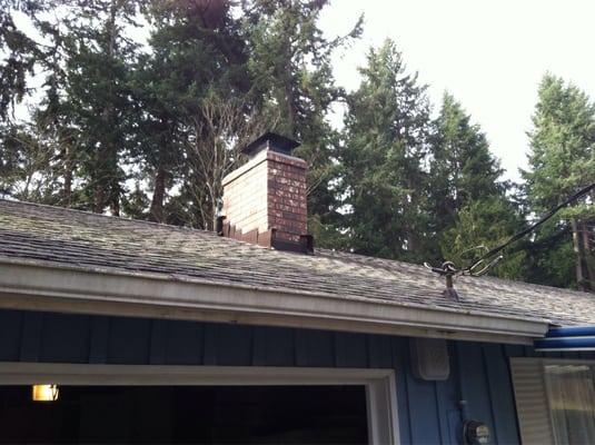 New red brick chimney