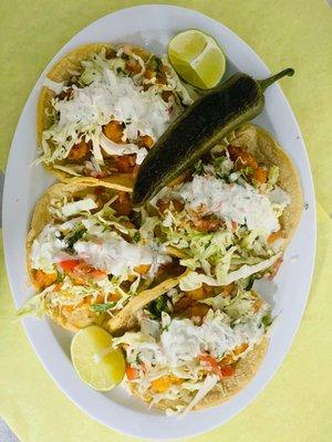 Tacos pescado o camarón