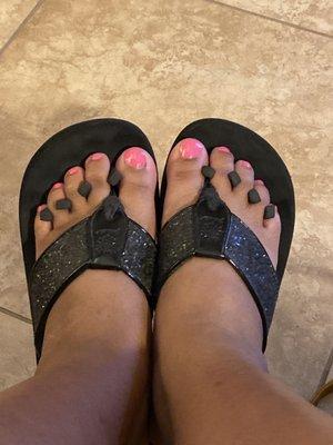 My pink toes.