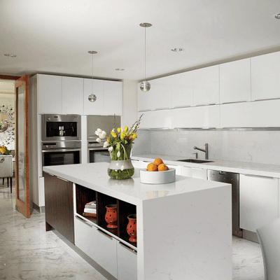 Quartz Counters #Bianco Statuary  #MarbleLook