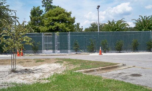 Chain link fence in Panama City