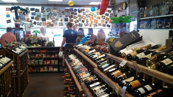 Nice wine, beer, and liquor selection