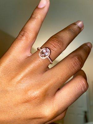 Resized ring, now it's the perfect fit, with no damage done!