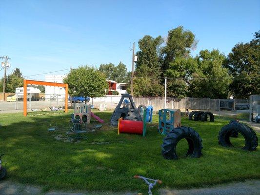 Fenced in playground