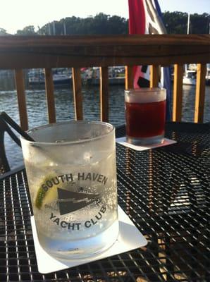 Drinks on the deck