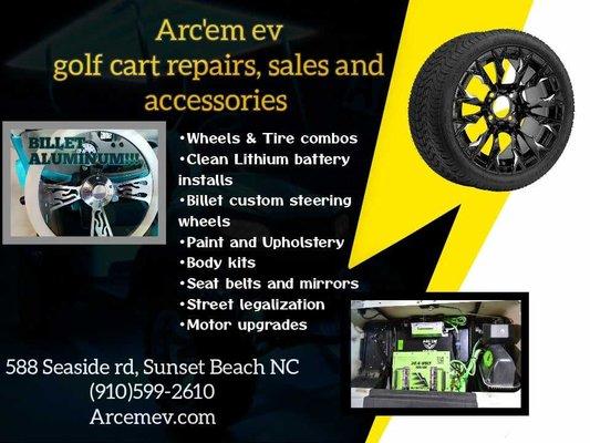 Arcem EV List of Srvices and Products