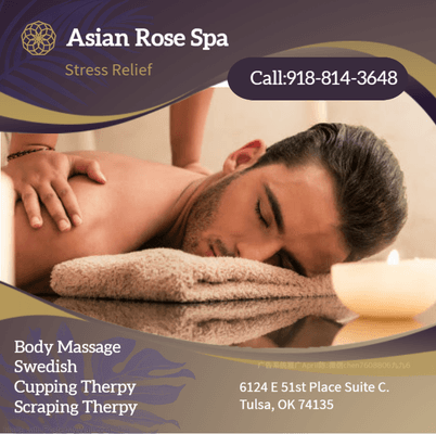 Our traditional full body massage in Tulsa, OK 
includes a combination of different massage therapies like 
Swedish Massage, ...