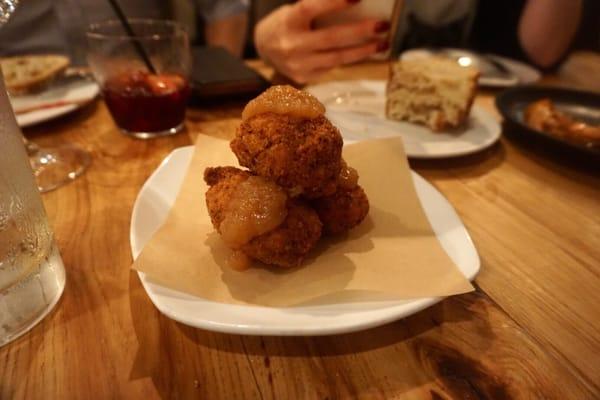 Chicken croquettes with honey