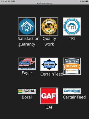 Our installation crews are certified through the top manufacturers in the industry