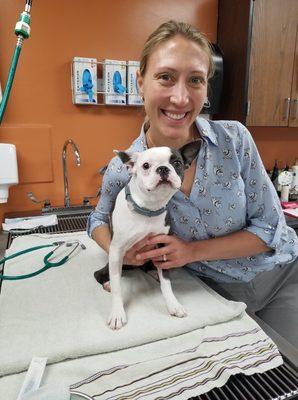 Dr. Westergaard with Winnie