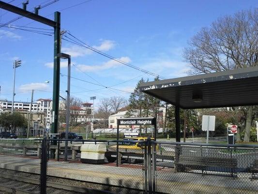 Montclair heights train station is off of normal road across the street is Montclair State University. April 2013