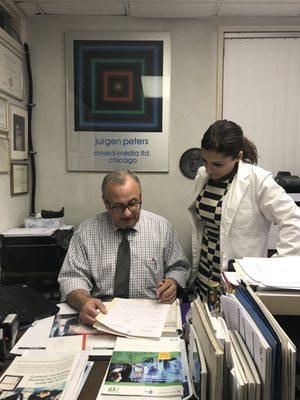 Dr. Shledon Hersh, the otolaryngologist, with Dr. Roxanne Borukhov, the Audiologist