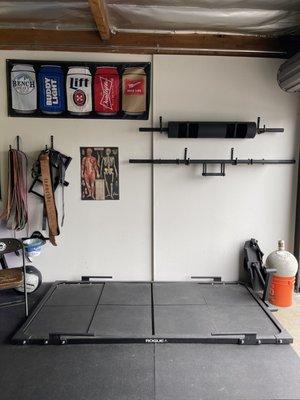 Deadlift platform and some strong man toys