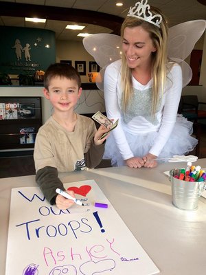 We are sending the Troops Halloween Candy and a card!