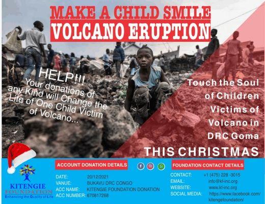 Children victims of volcano in DRC