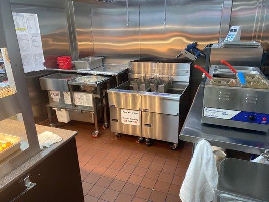 Clean kitchen area