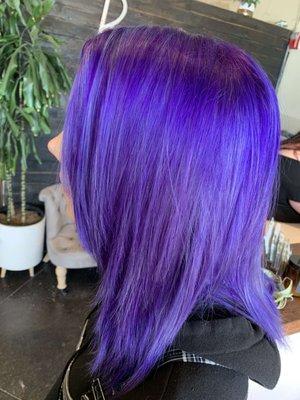 Vibrant purple hair