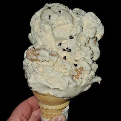 Small Cannoli Ice cream on a cone