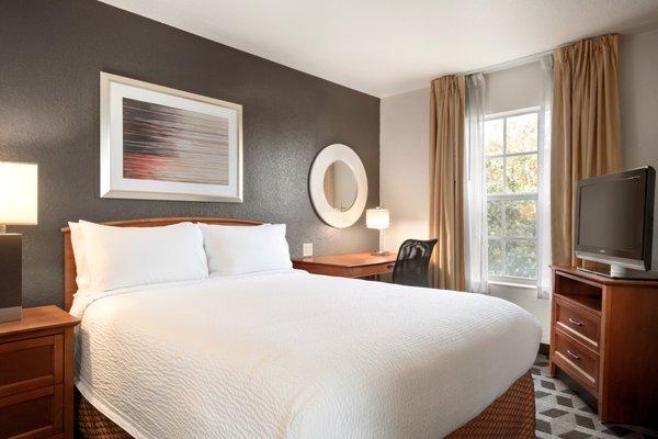 Each bedroom in our two-bedroom suite includes a plush, queen bed and 40-inch Smart TV to enjoy while you unwind.