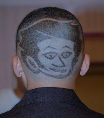 Juice Cuts Barber Shop Face Character Design Haircut Back Of Head Picture 3