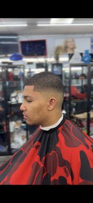 Mid skin fade haircut