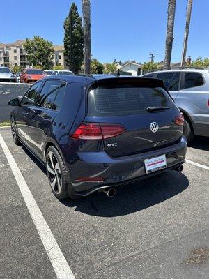 Beautiful clean on this VW Golf GTI