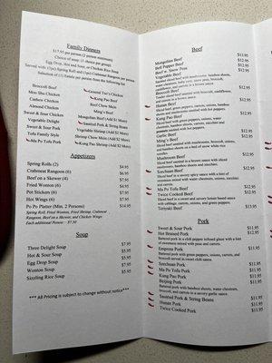 Even more menu