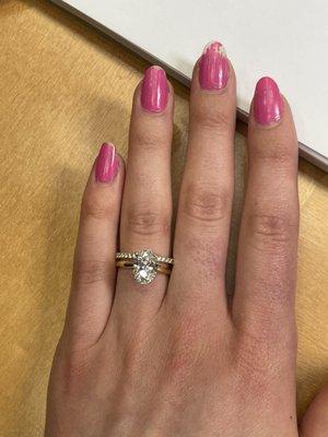 Custom lab made engagement rings