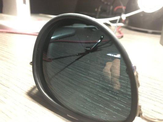 The left side of the SECOND lens they gave me is not pushed in properly. Again, the receptionist made no comment.