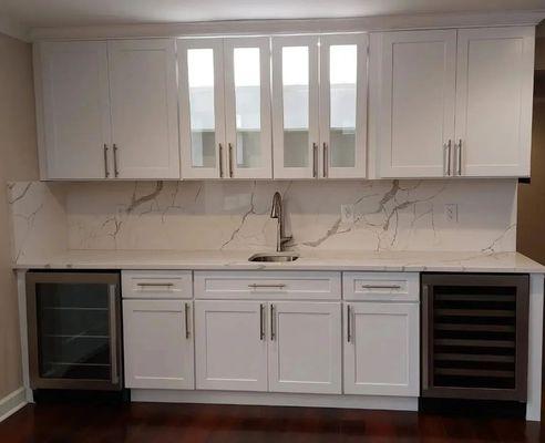 Another great collaboration from Modern Marble & Granite and Capital City Contractors DC. Fully custom wet bar.