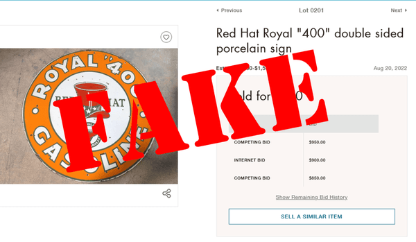 Buyer beware... this place sells hundreds of fake (made to look old) porcelain signs. Actual value: about $20