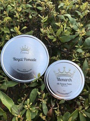 Handcrafted pomade and lavender balm