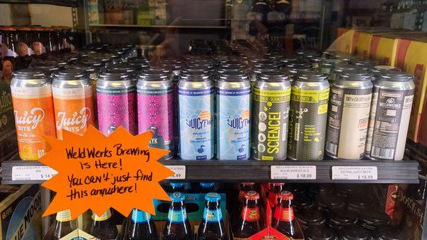 Now carrying Weldwerks Brewing Co beer! Cheers!