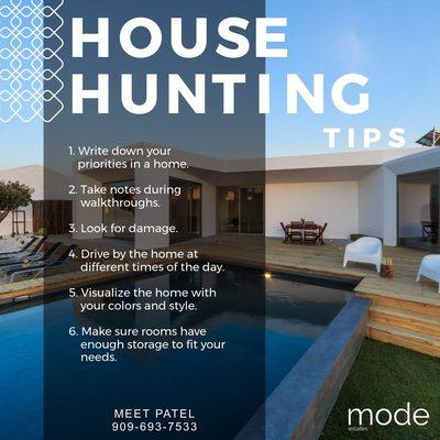 House hunting tips