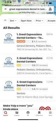 Yelp Ratings & Dental Text Msg