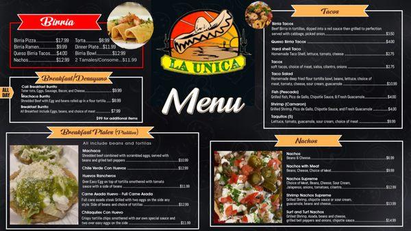 New Menu!!!