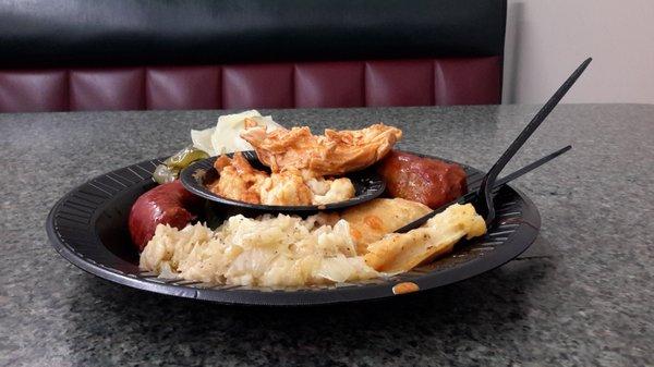 $9.99 sampler includes slice of homemade (not your ordinary!) white bread, plus large fountain drink!