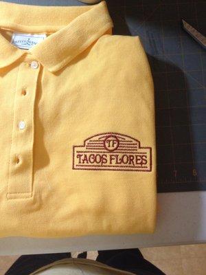 Company business logos embroidered and printed.