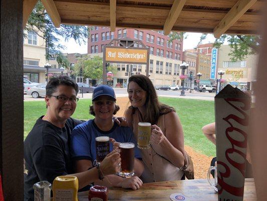 Friends enjoying the beer garden!